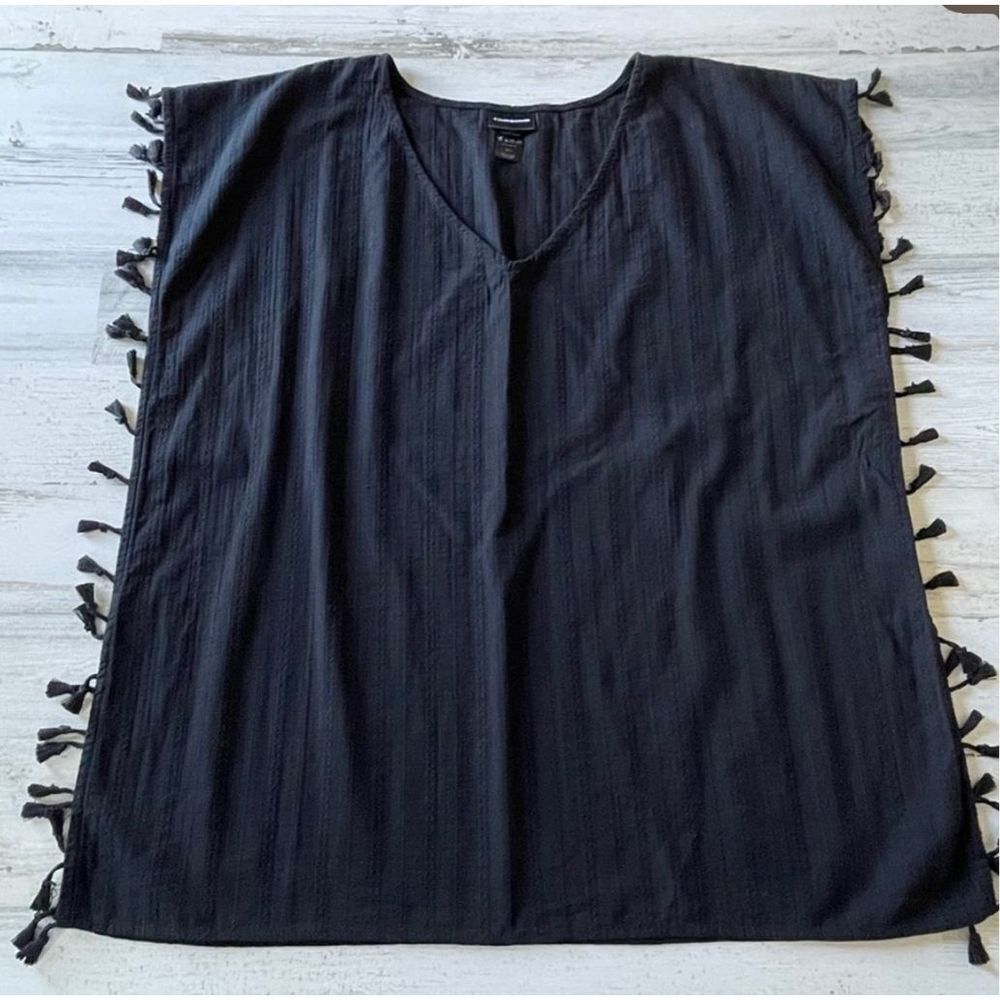 Cover 2 Cover oversized beachy boxy minimalist vneck shirt top blouse